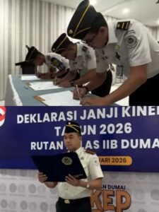 Rutan Dumai Deklarasikan dan Tandatangani Perjanjian Kinerja 202
