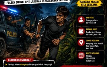 Kabur Saat Proses Pengembangan, Polisi Terus Buru Terduga Pengedar Narkoba di Siak